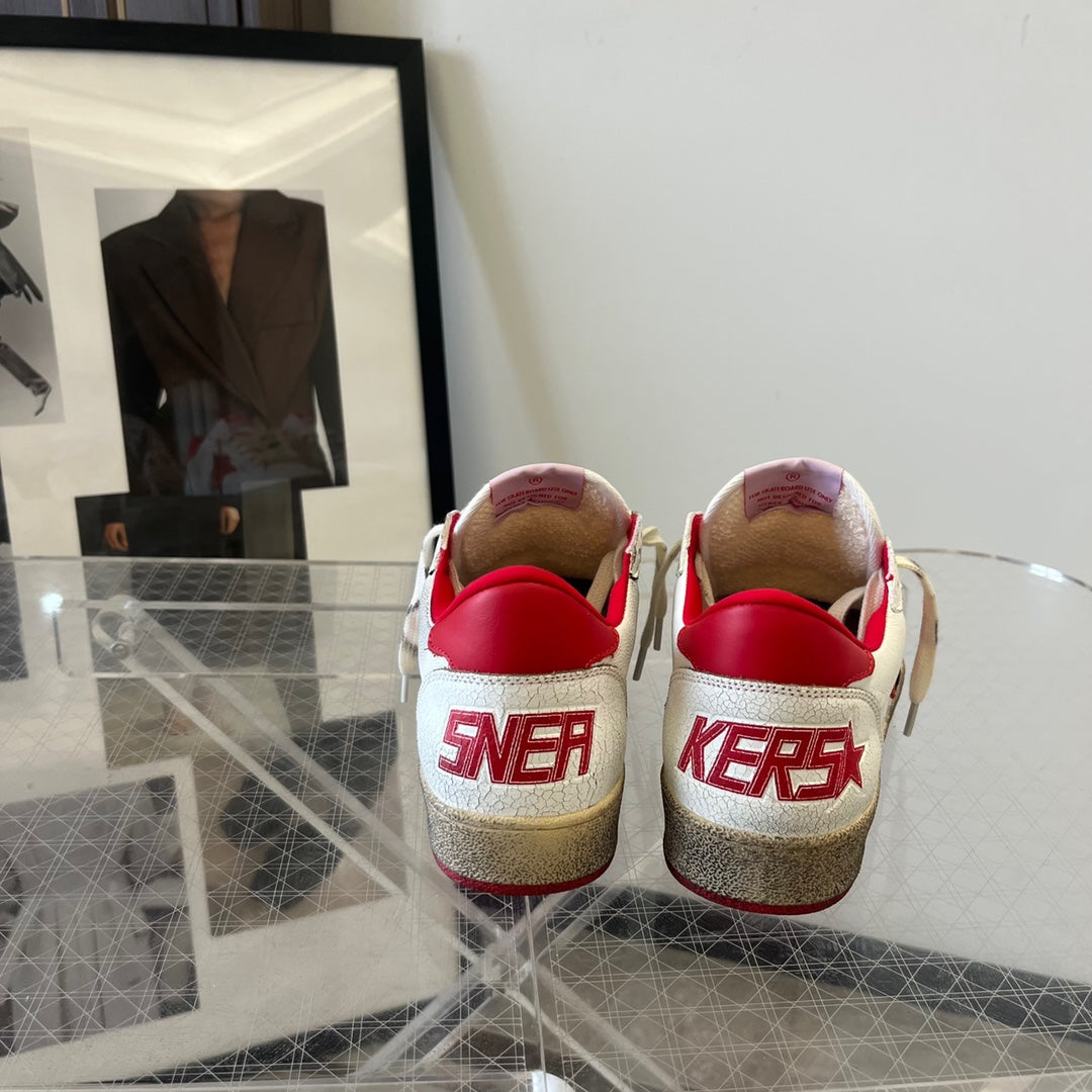 Golden Goose Vintage Distressed Sneakers #137