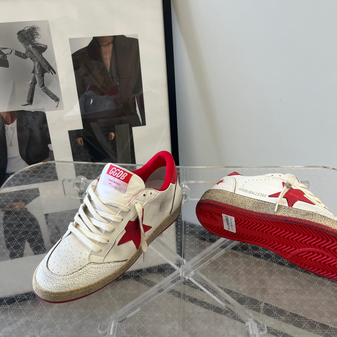 Golden Goose Vintage Distressed Sneakers #137