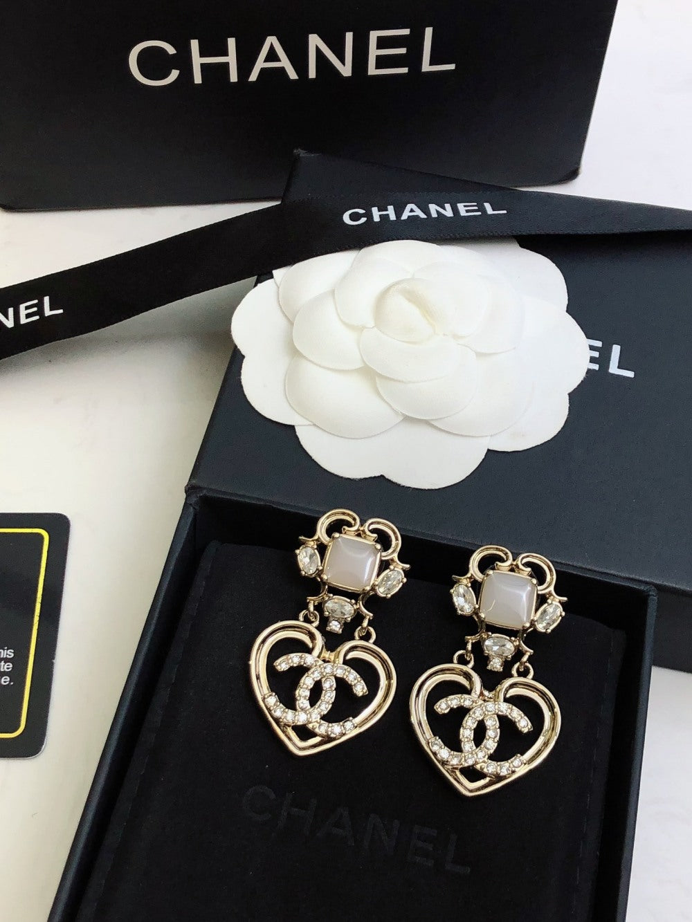 Chanel Gold-Plated Heart Earrings