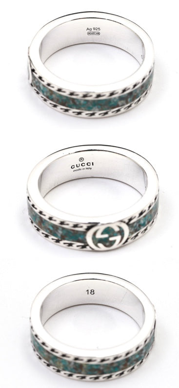 Gucci Enamel Double G Ring