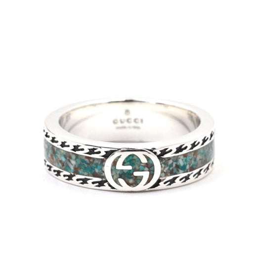Gucci Enamel Double G Ring