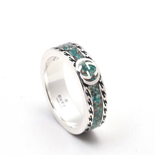 Gucci Enamel Double G Ring