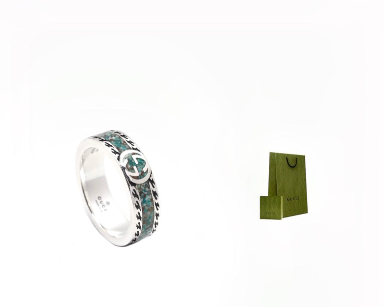Gucci Enamel Double G Ring