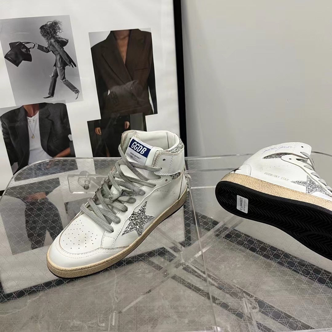 Golden Goose Vintage Distressed Sneakers #116