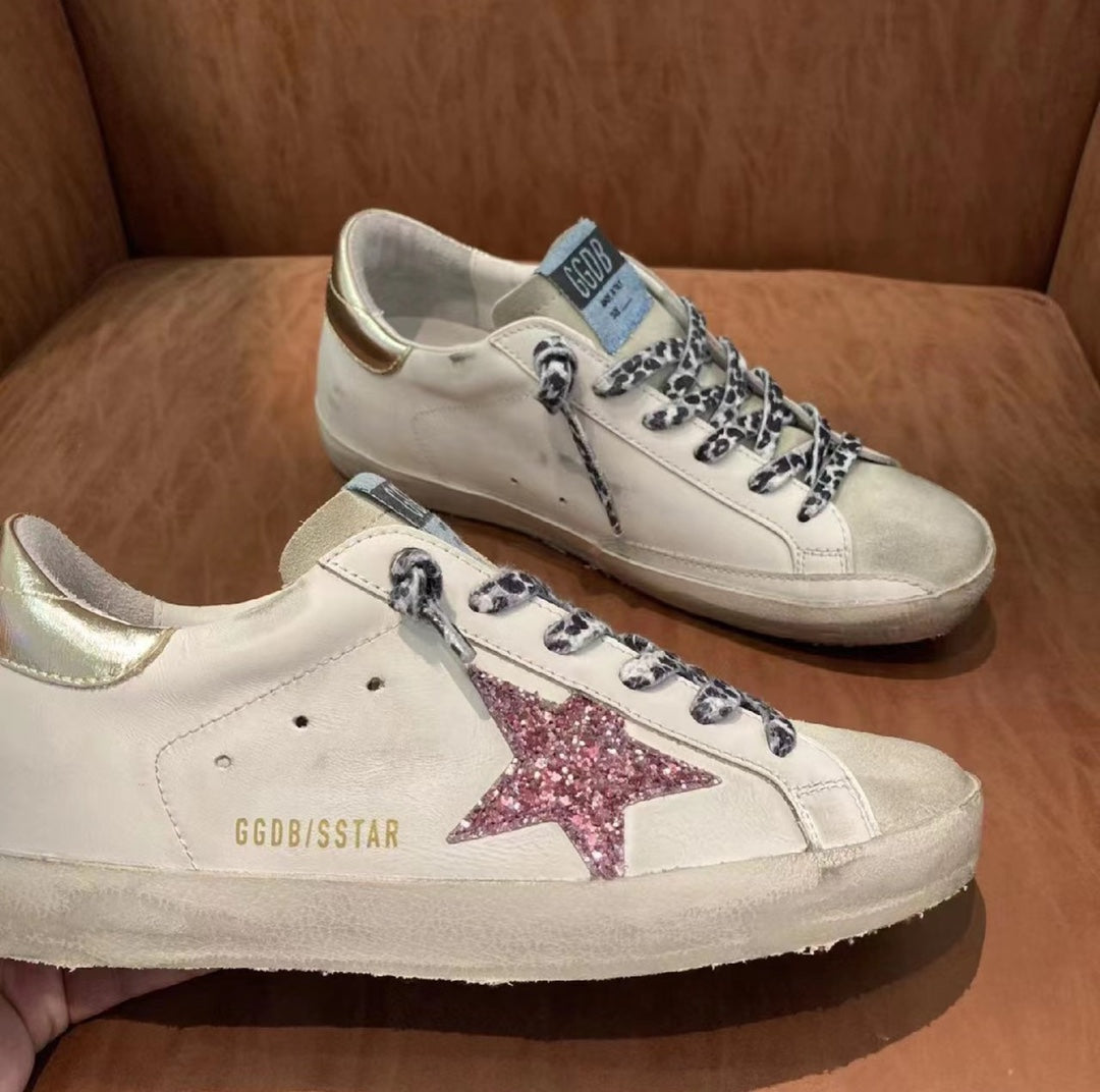 Golden Goose Vintage Distressed Sneakers #256