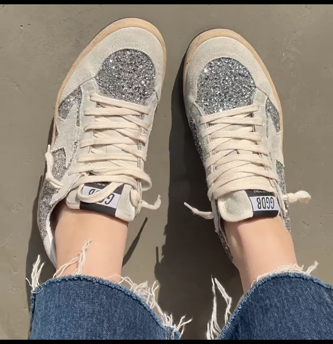 Golden Goose Vintage Distressed Sneakers #302