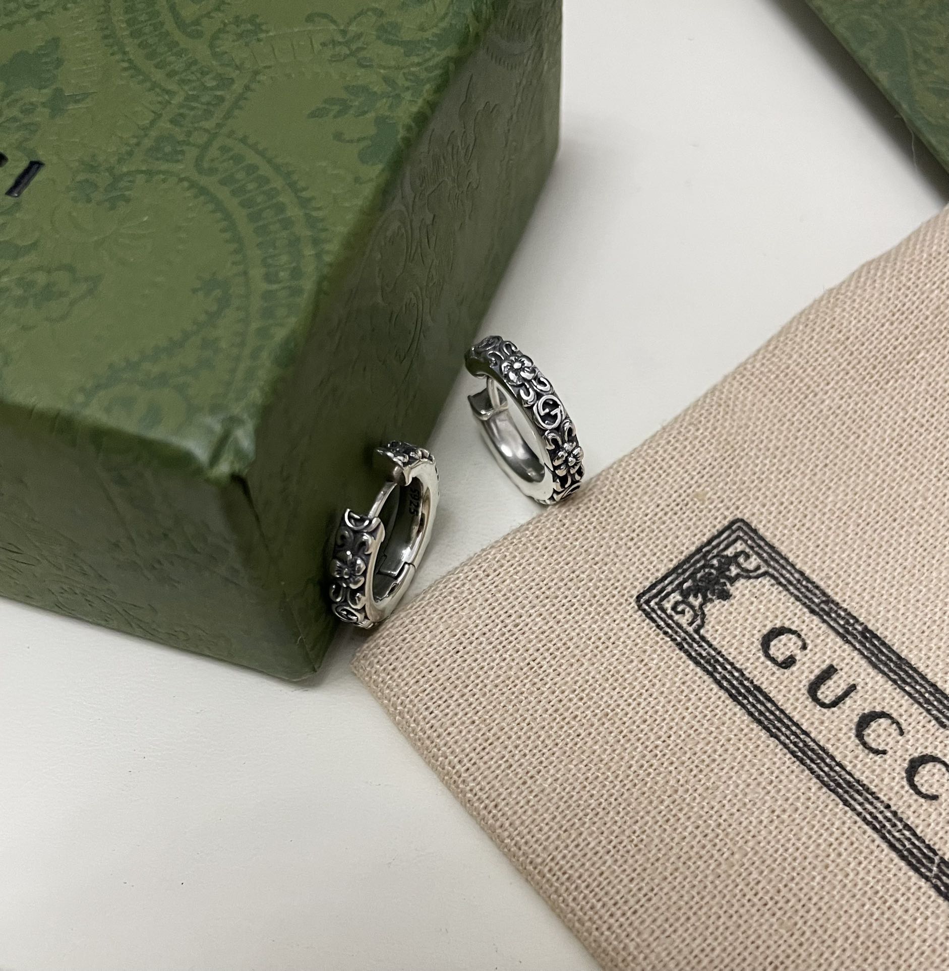 Gucci Vintage Double G Earrings