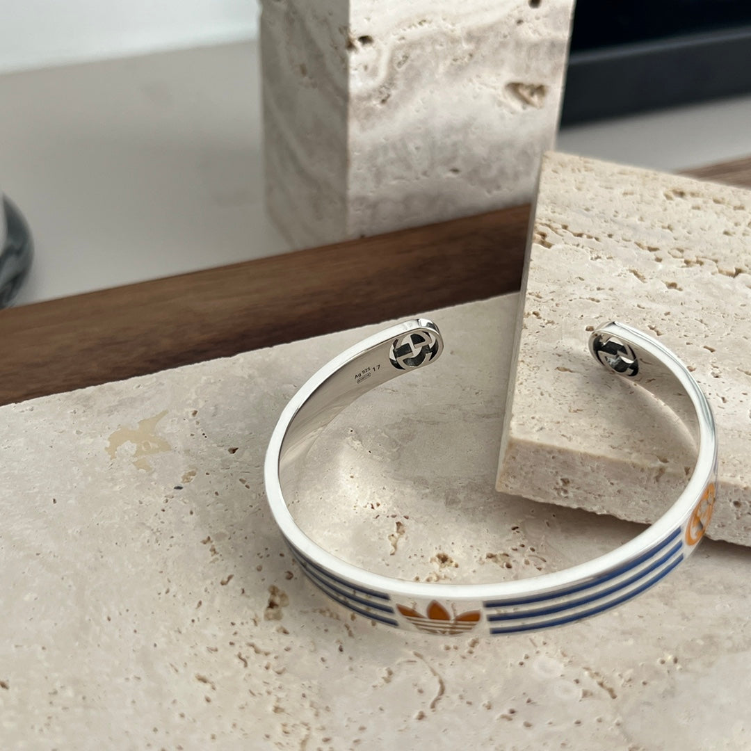 Gucci 925 Silver Double G Bracelet