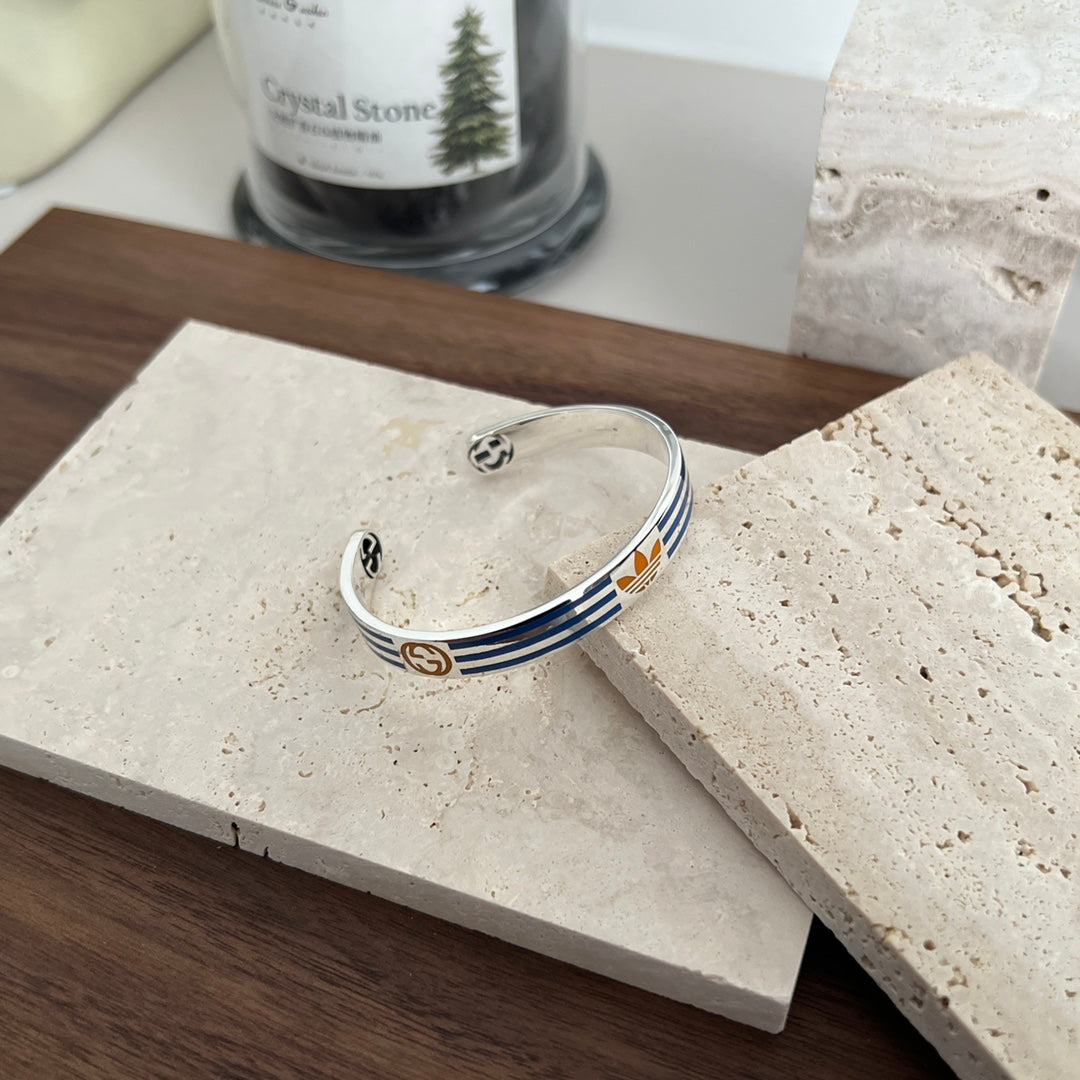 Gucci 925 Silver Double G Bracelet