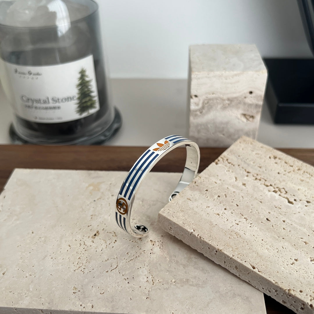 Gucci 925 Silver Double G Bracelet