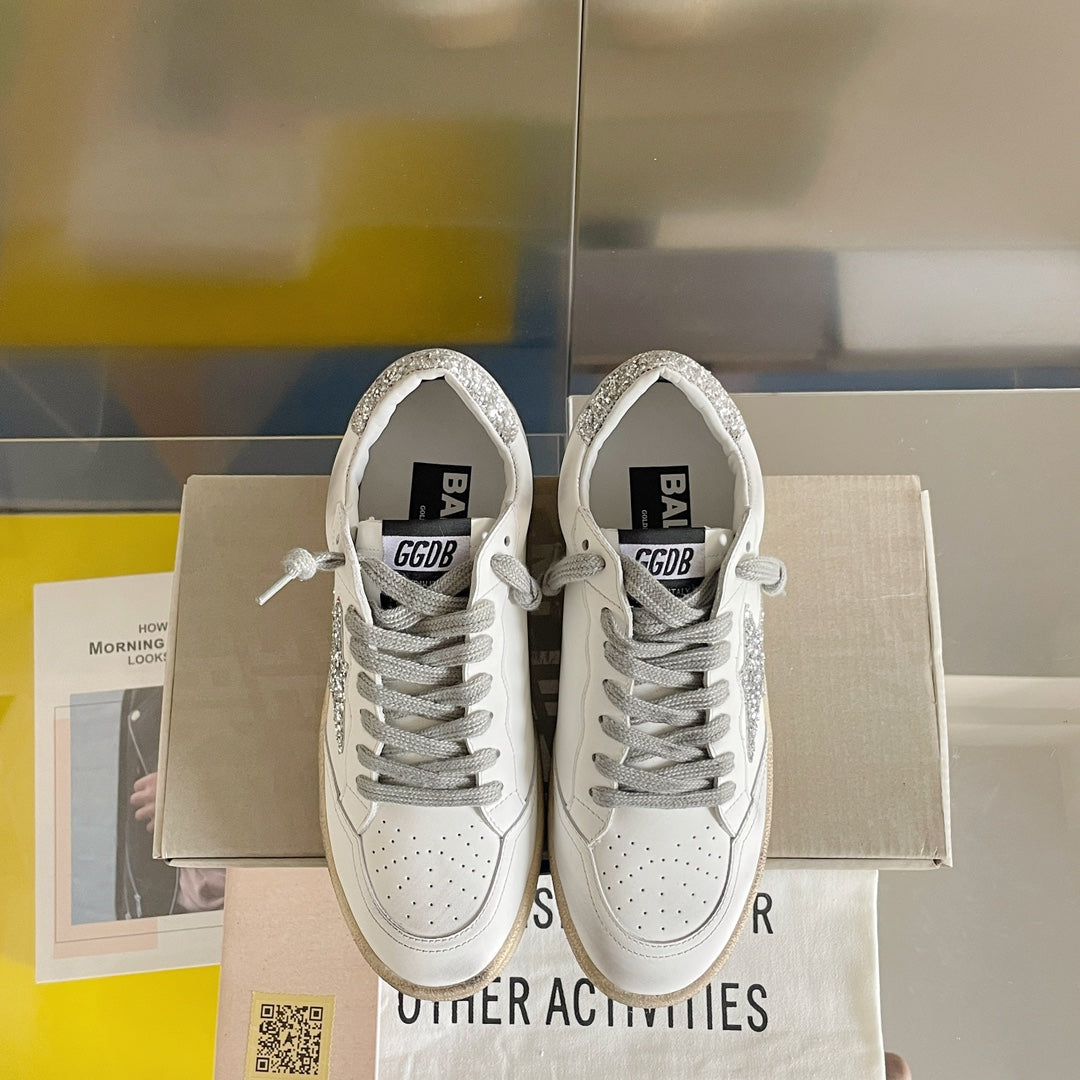 Golden Goose Vintage Distressed Sneakers #128