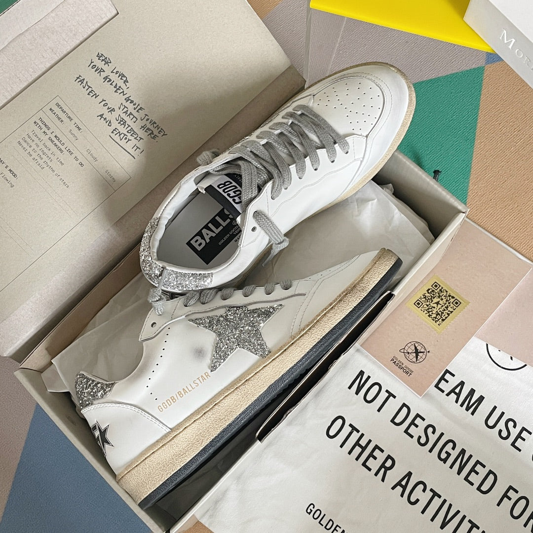 Golden Goose Vintage Distressed Sneakers #128