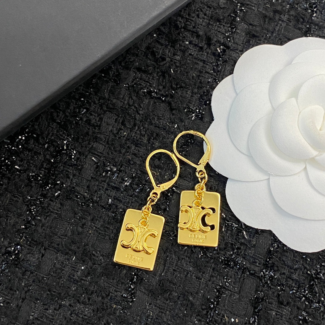 CELINE Triomphe Vintage Earrings