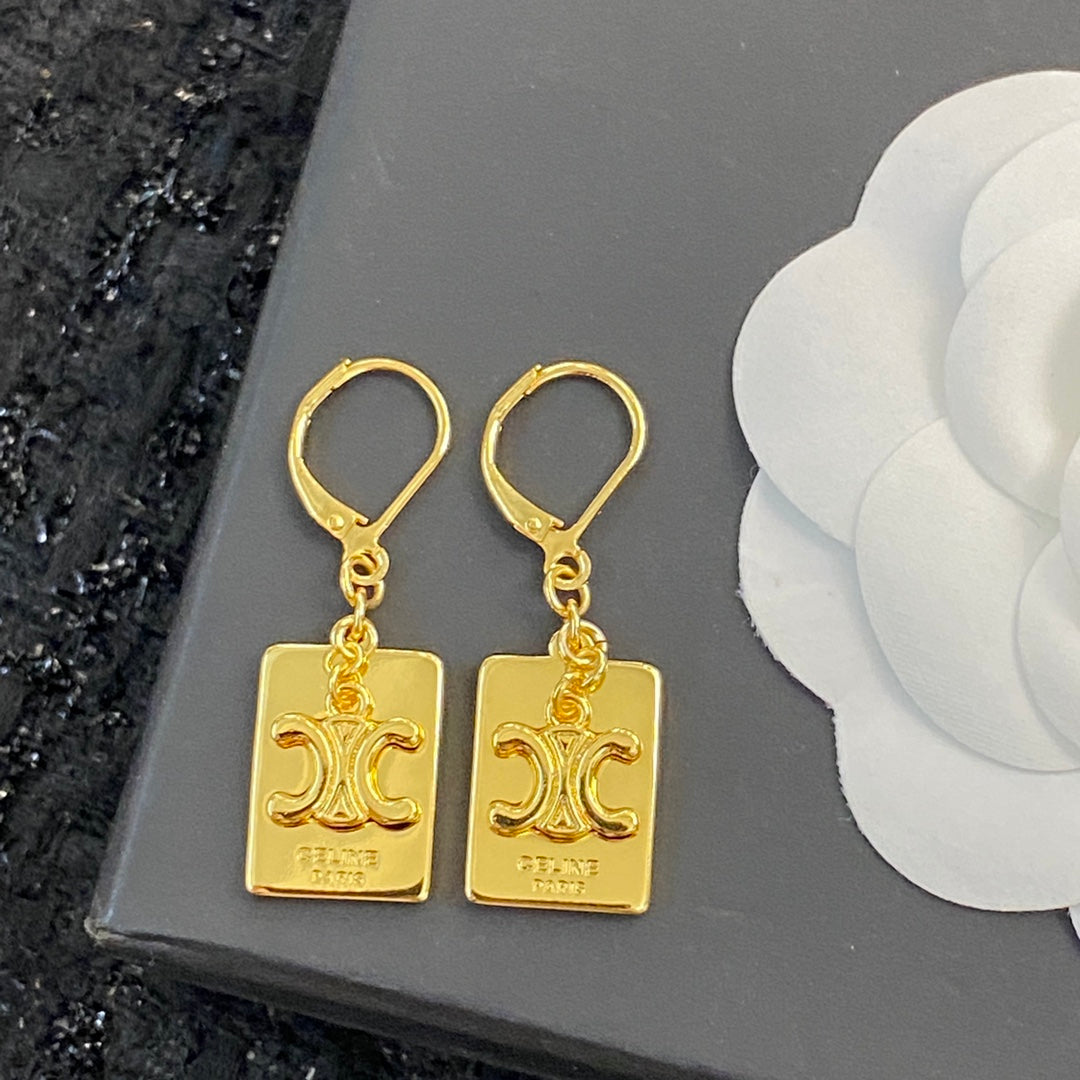 CELINE Triomphe Vintage Earrings