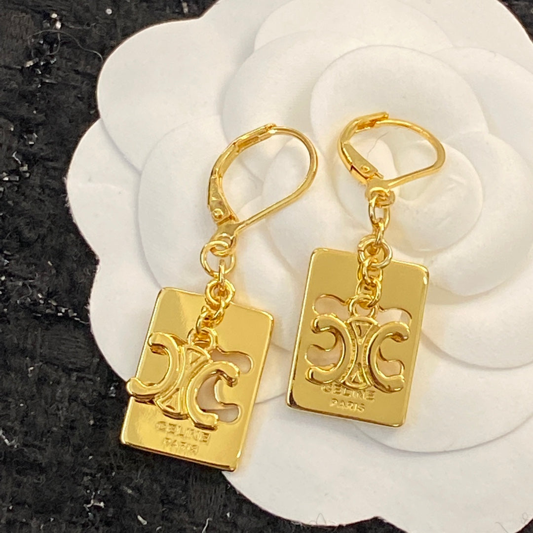CELINE Triomphe Vintage Earrings