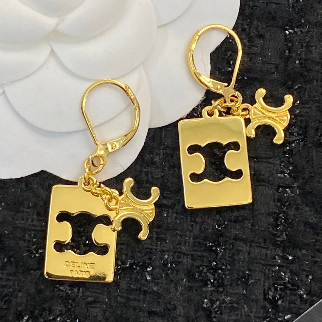 CELINE Triomphe Vintage Earrings