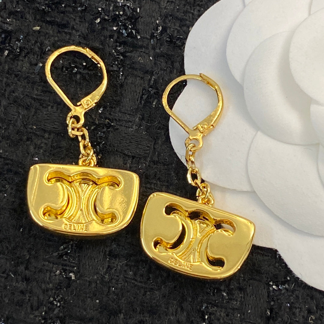 CELINE Triomphe Vintage Earrings