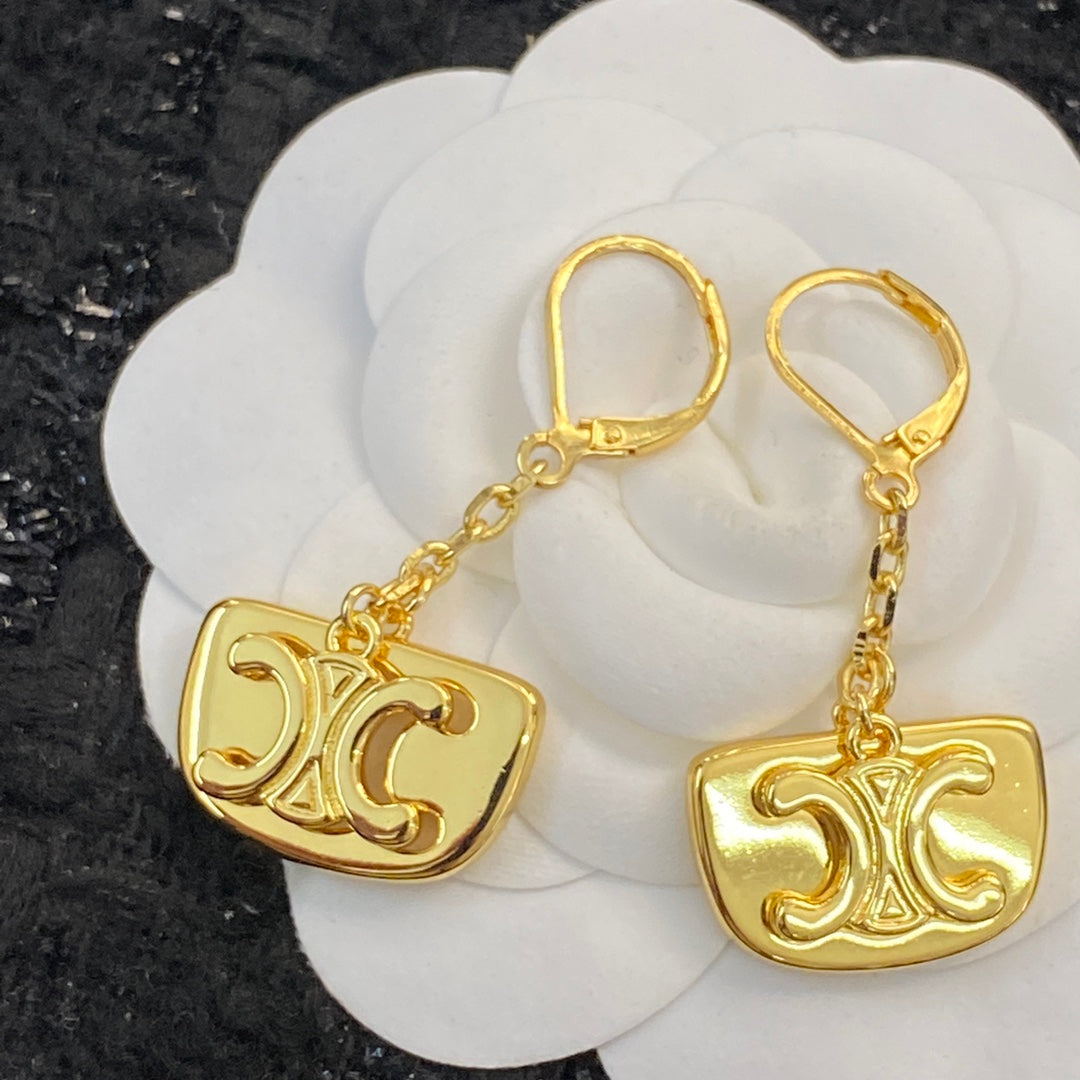 CELINE Triomphe Vintage Earrings