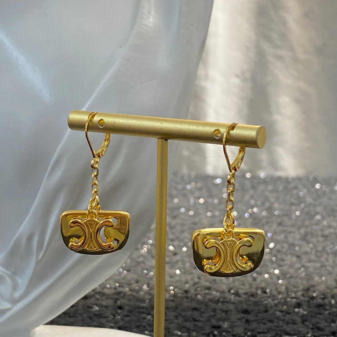 CELINE Triomphe Vintage Earrings