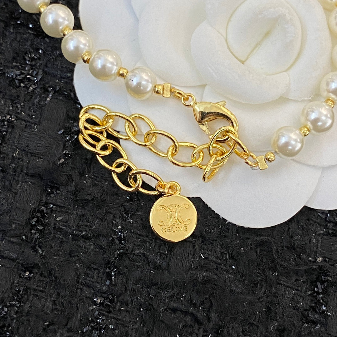 CELINE Pearl Triomphe Necklace