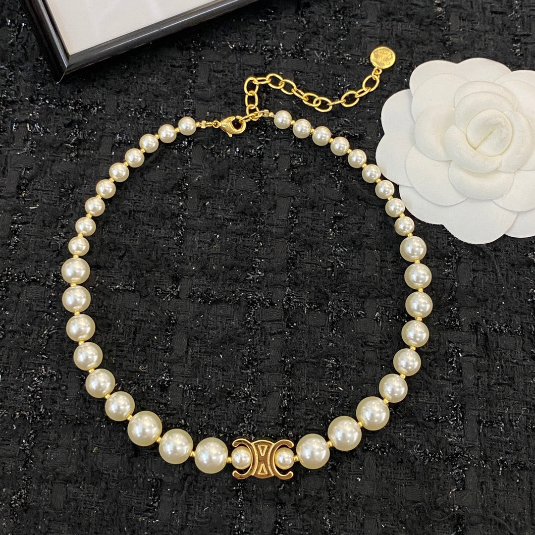 CELINE Pearl Triomphe Necklace