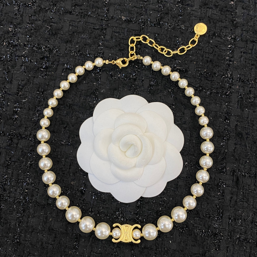 CELINE Pearl Triomphe Necklace