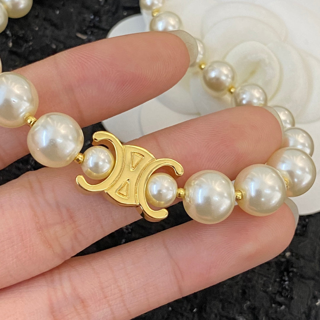CELINE Pearl Triomphe Necklace
