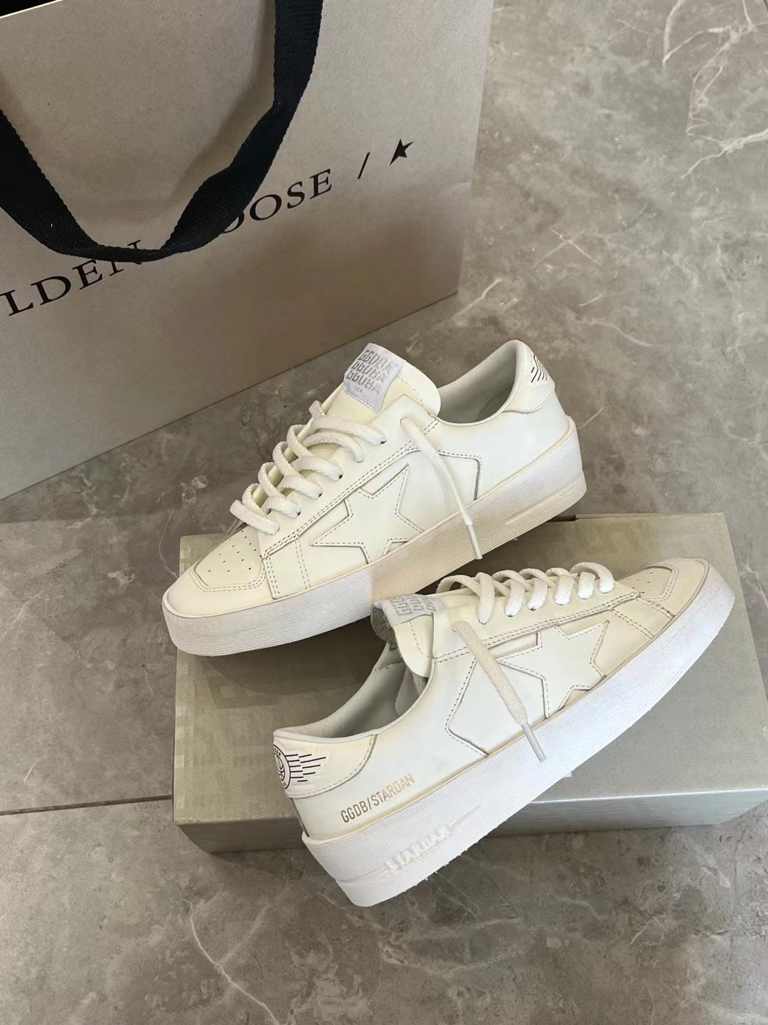 Golden Goose Vintage Distressed Sneakers #153
