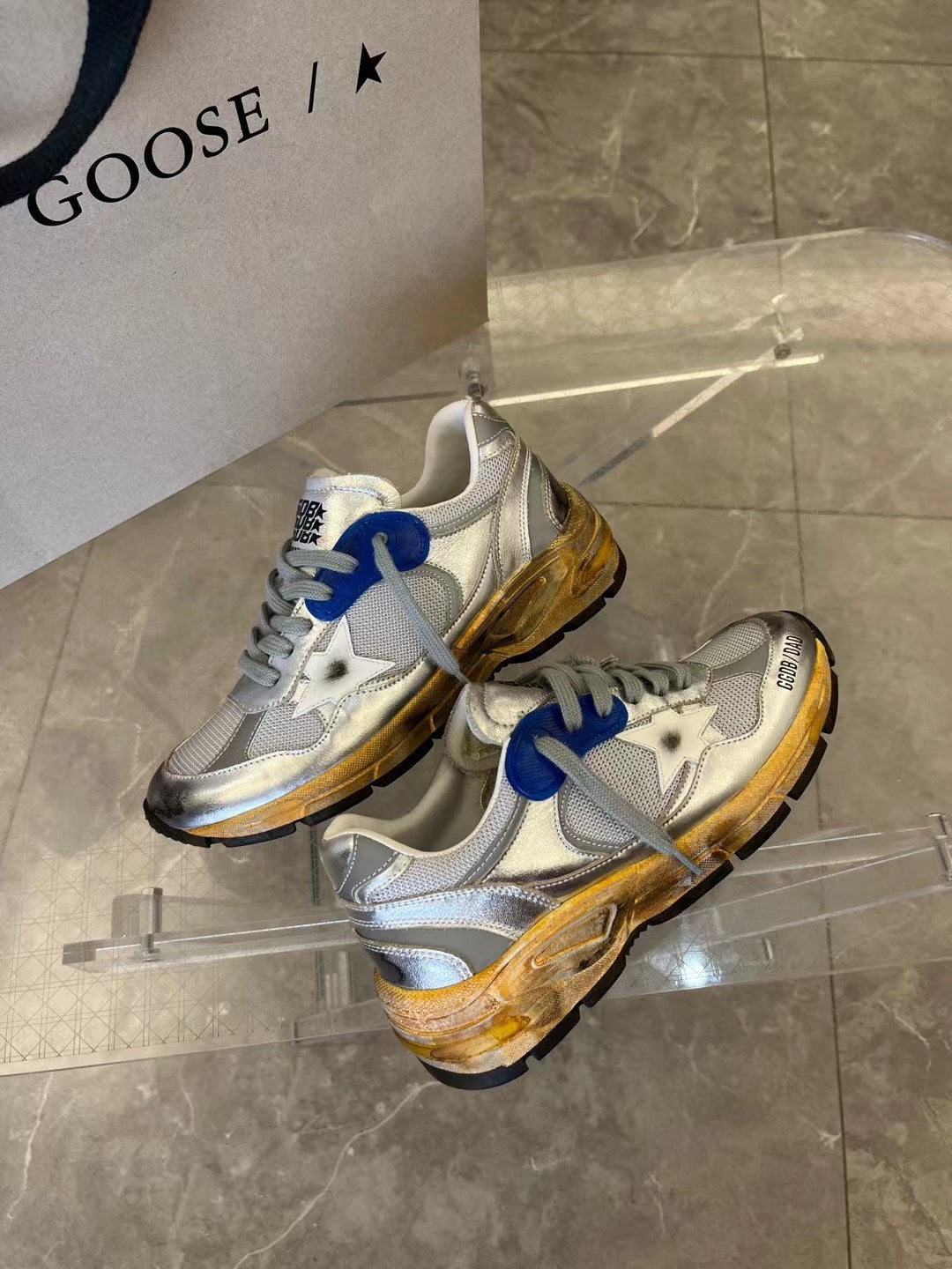 Golden Goose Vintage Distressed Sneakers #232