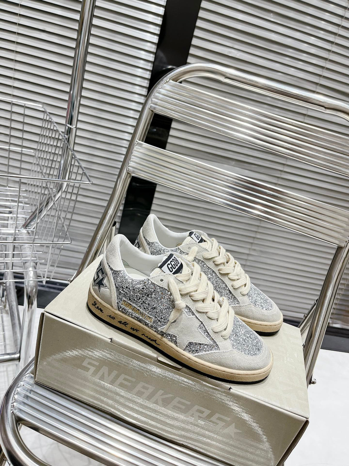 Golden Goose Vintage Distressed Sneakers #133