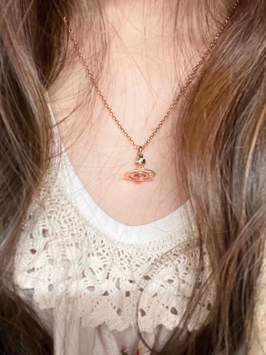 UFO Crystal Clavicle Necklace