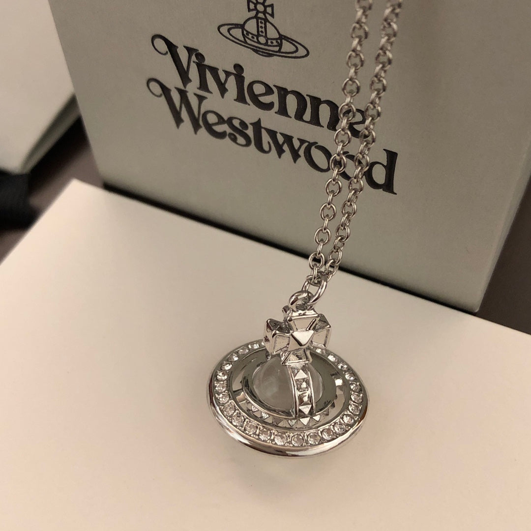UFO Crystal Clavicle Necklace