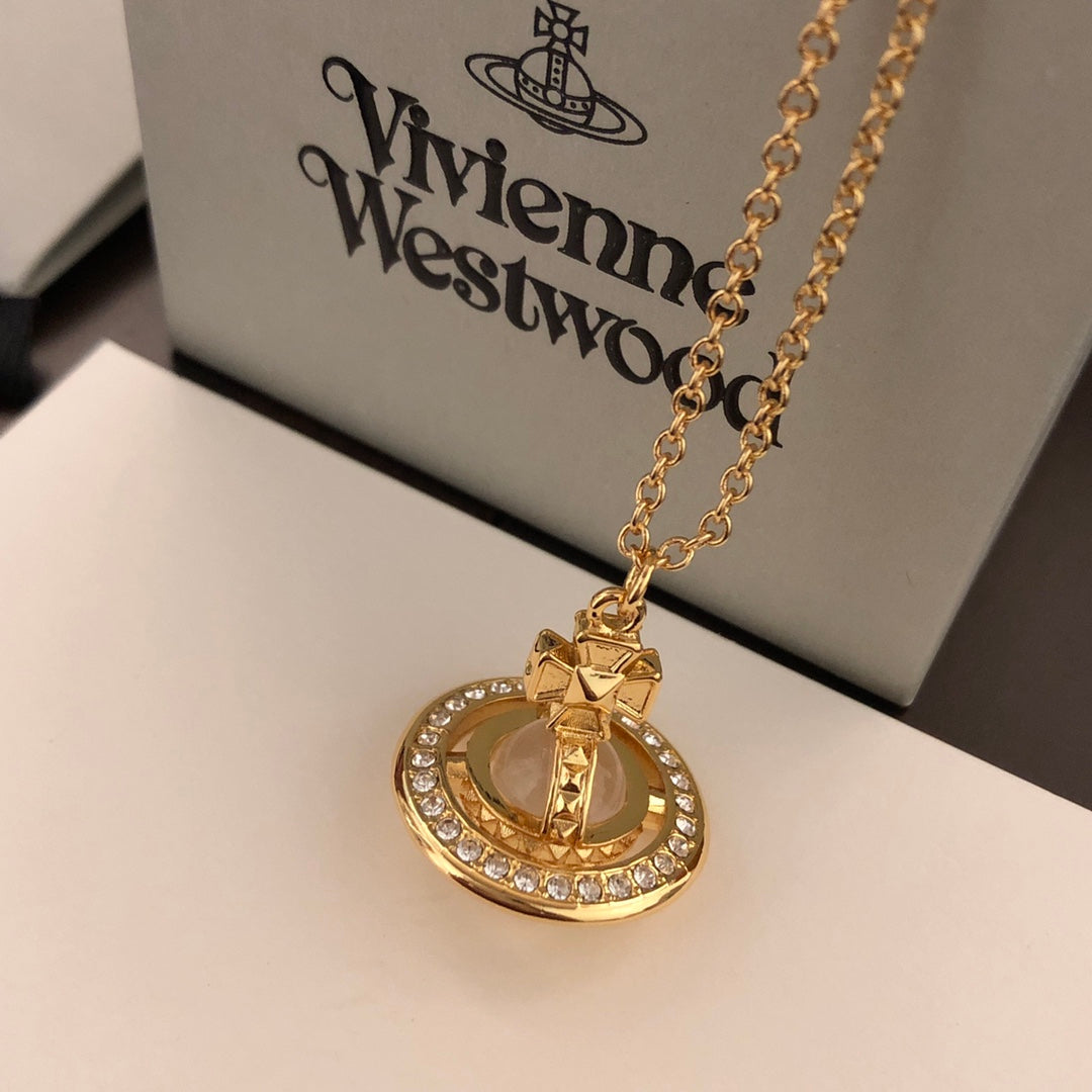 UFO Crystal Clavicle Necklace