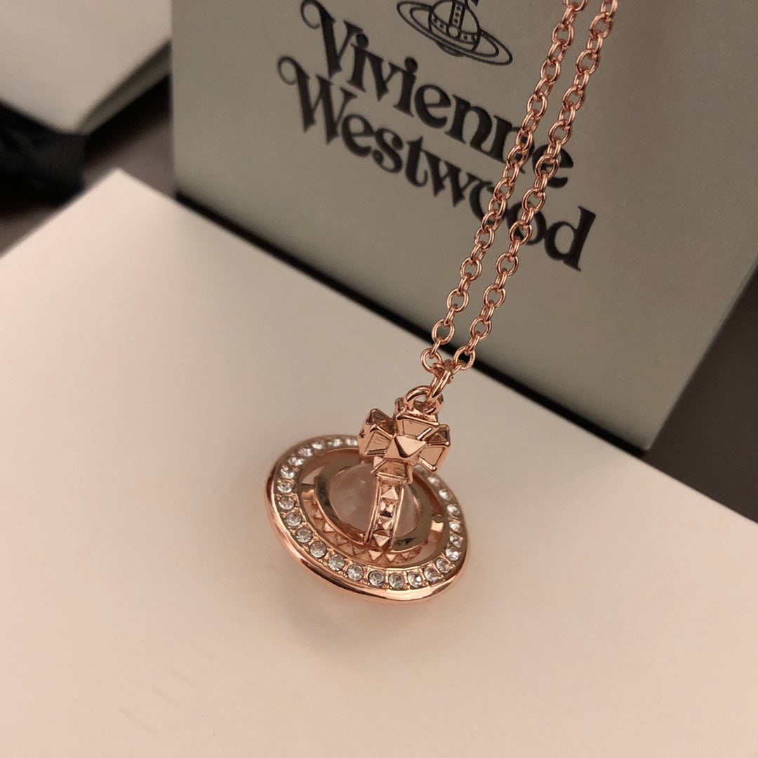 UFO Crystal Clavicle Necklace