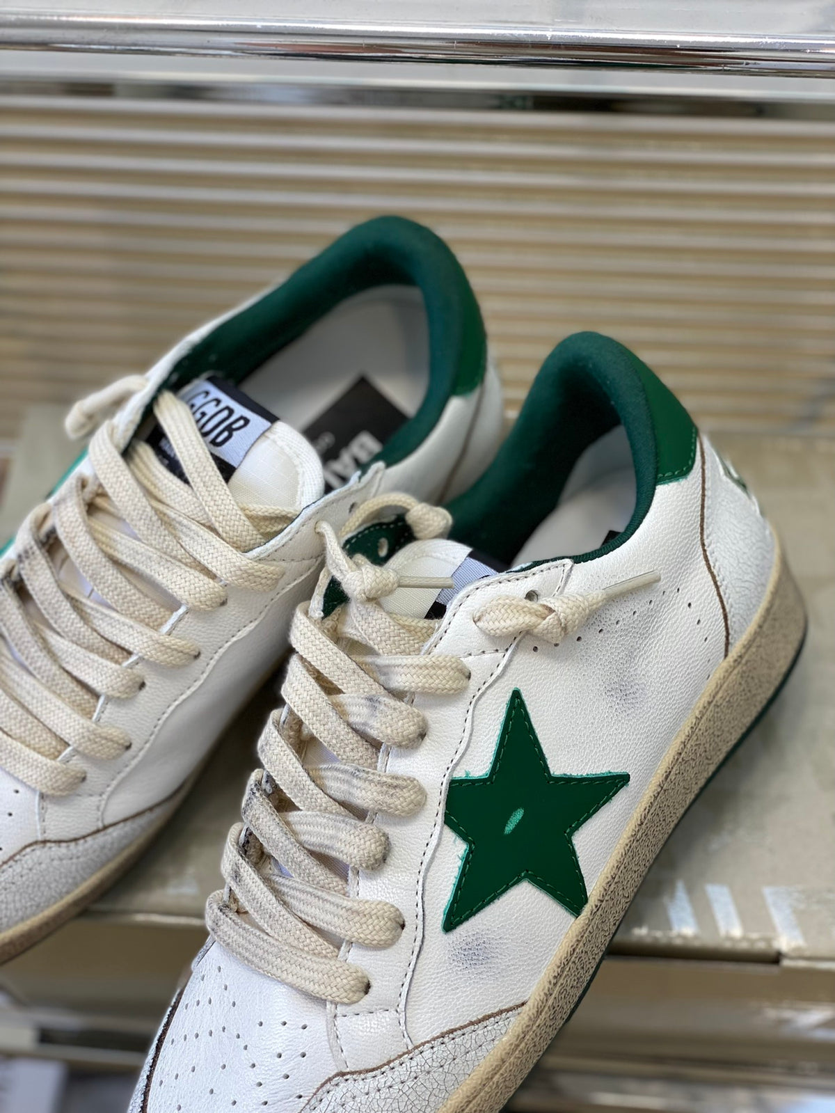 Golden Goose Vintage Distressed Sneakers #129