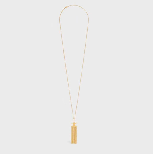CELINE Brass Triomphe Necklace