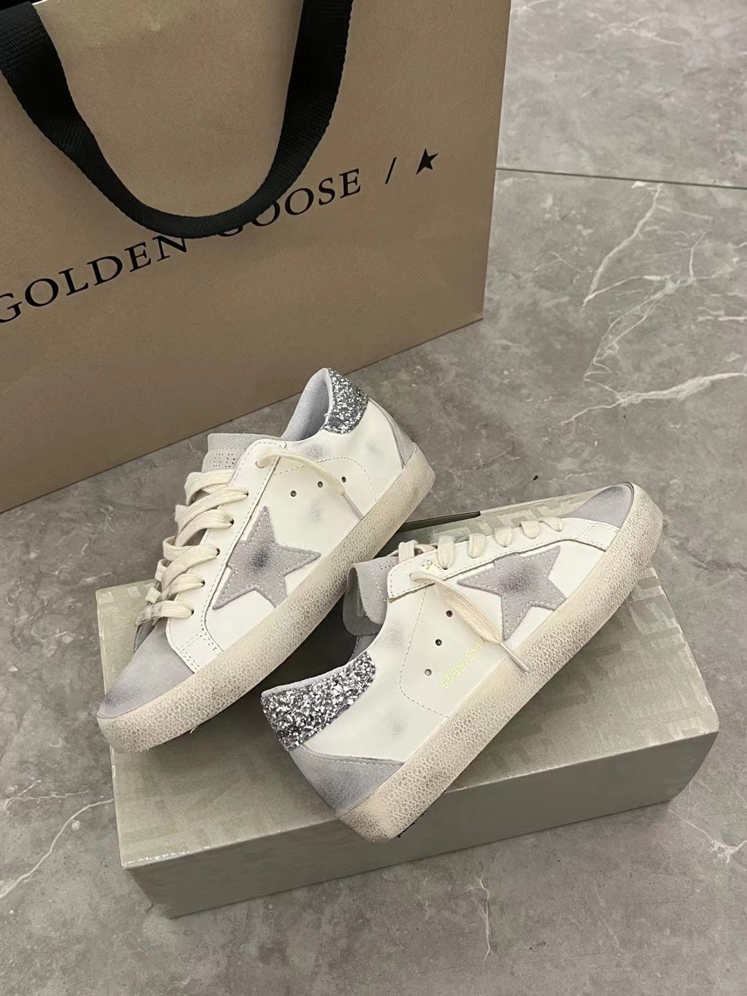 Golden Goose Vintage Distressed Sneakers #262