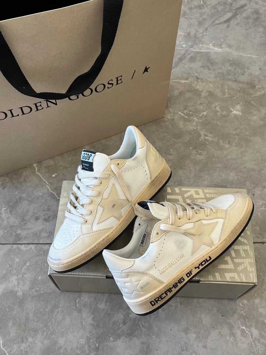 Golden Goose Vintage Distressed Sneakers #086