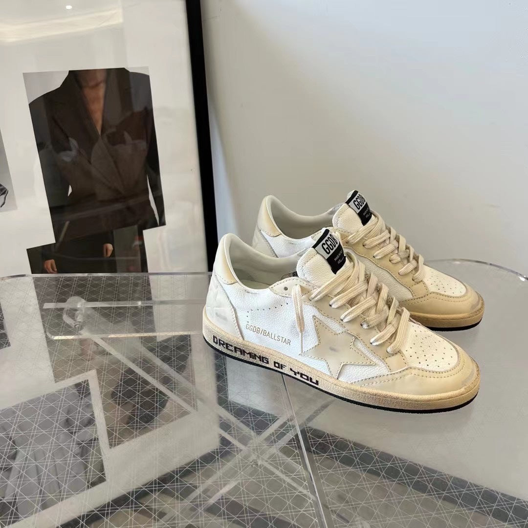 Golden Goose Vintage Distressed Sneakers #086