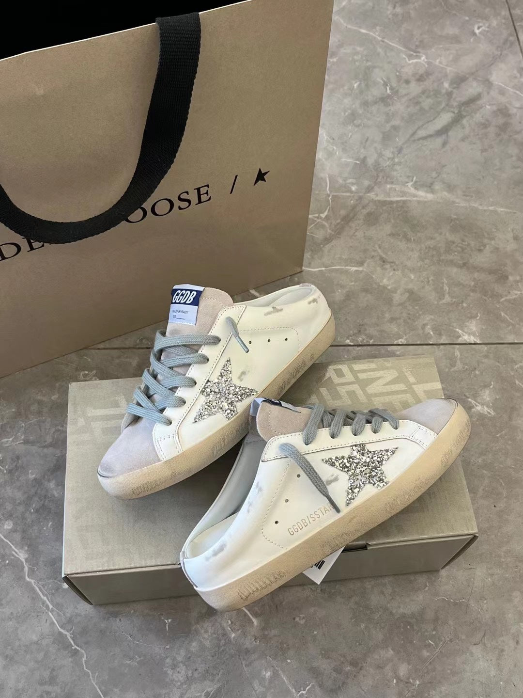 Golden Goose Vintage Distressed Sneakers #136