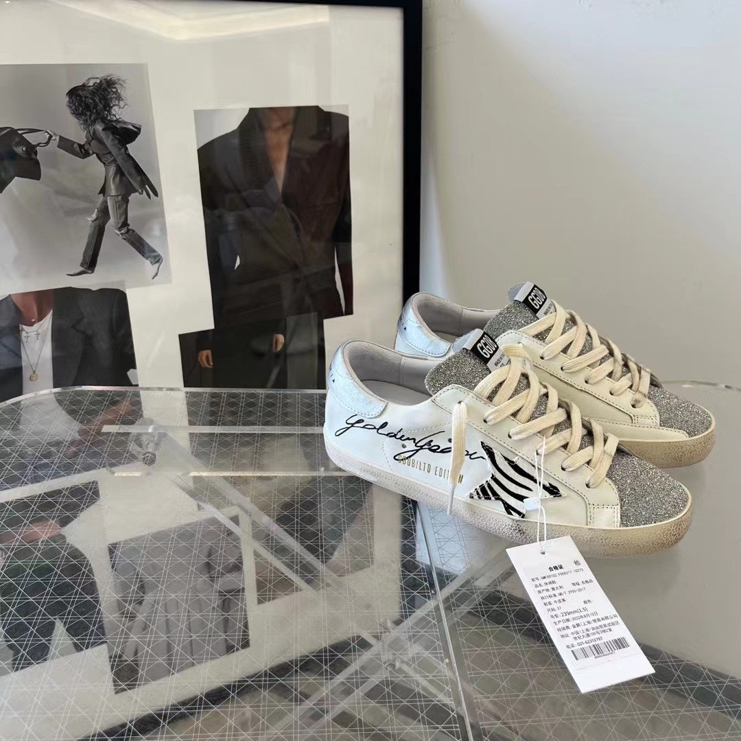 Golden Goose Vintage Distressed Sneakers #087