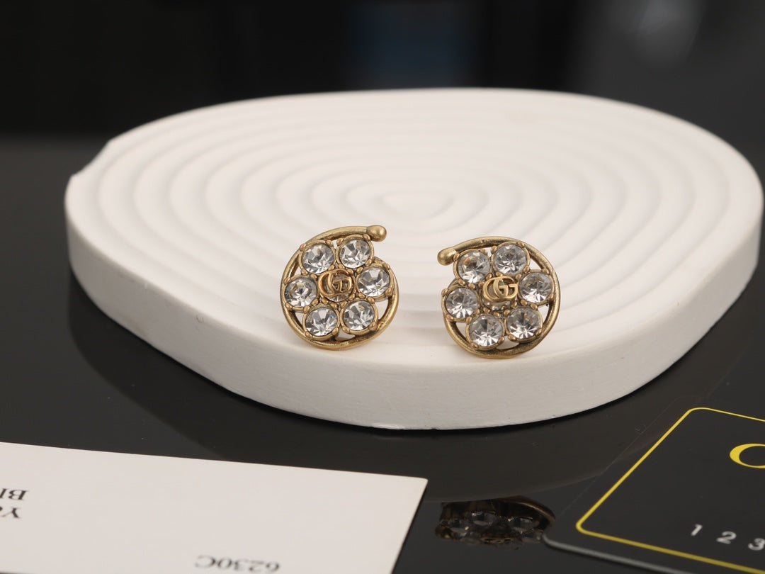 Gucci 925 Silver Brass Earrings