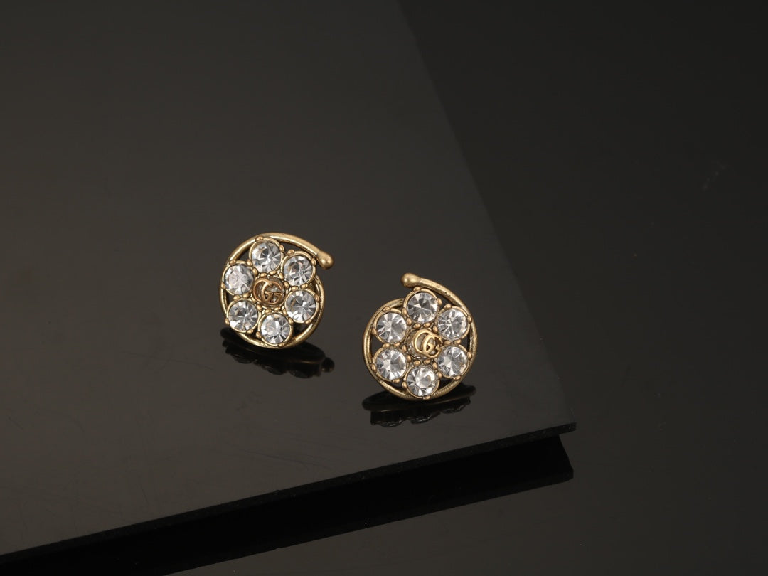 Gucci 925 Silver Brass Earrings