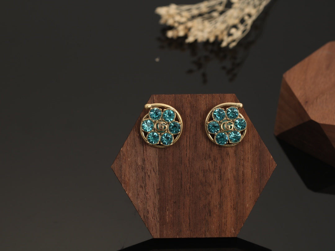 Gucci 925 Silver Brass Earrings