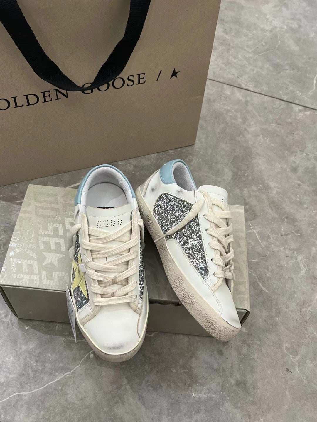 Golden Goose Vintage Distressed Sneakers #070