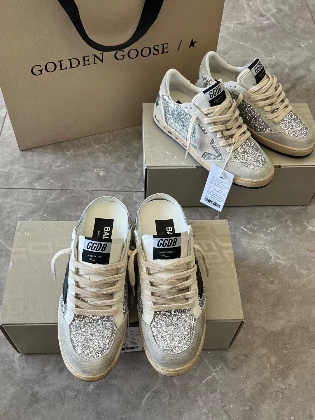 Golden Goose Vintage Distressed Sneakers #151