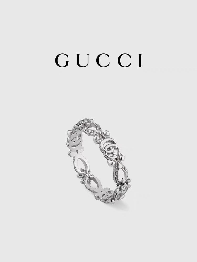 Gucci Gold-Plated Floral Ring