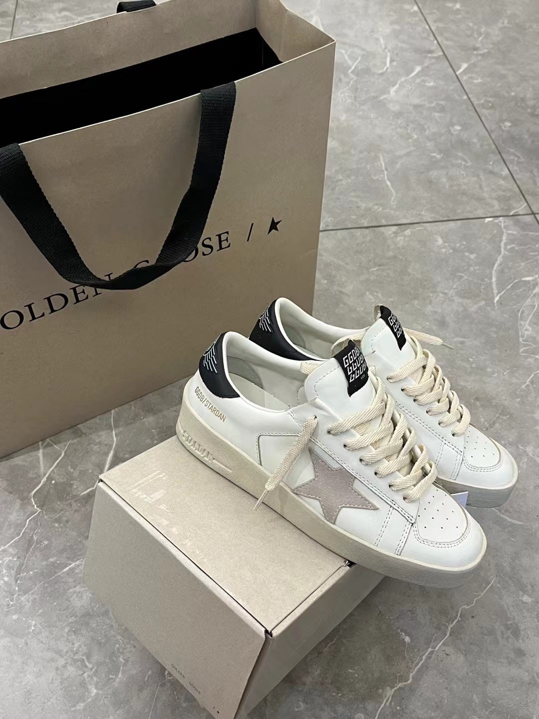 Golden Goose Vintage Distressed Sneakers #144