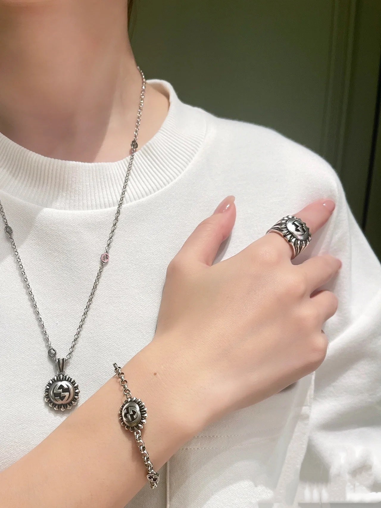 Gucci Vintage Double G Necklace
