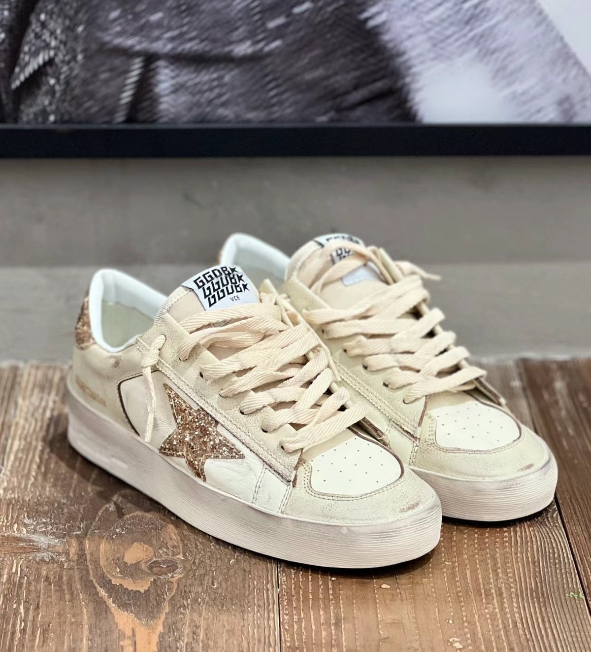 Golden Goose Vintage Distressed Sneakers #251